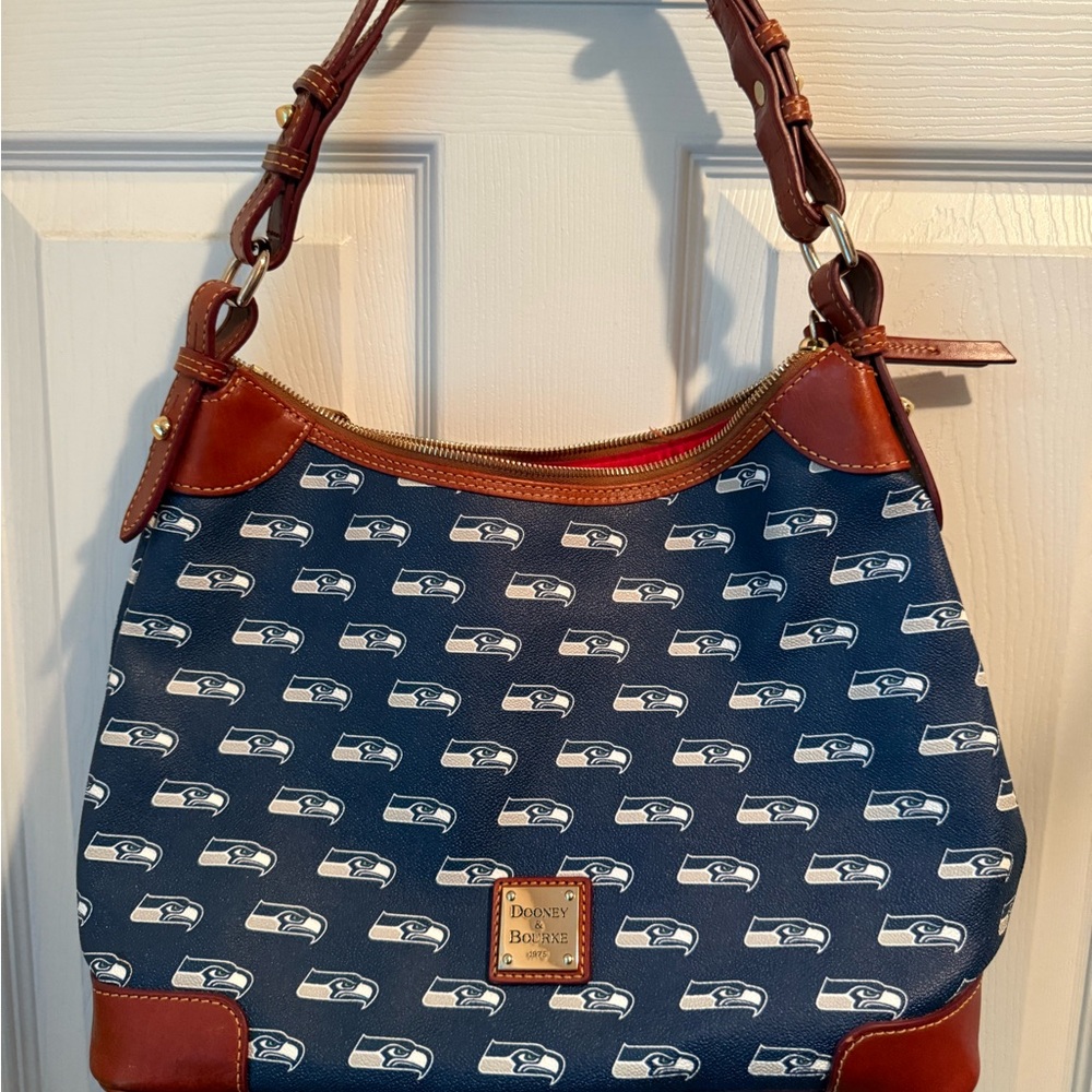 Dooney & Bourke Seattle Seahawks Blue and Brown Women's Bag